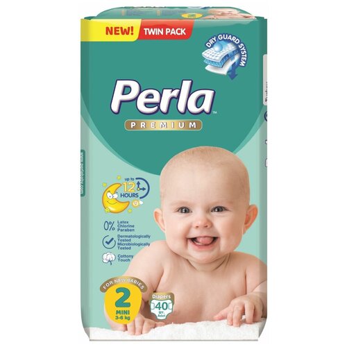 Подгузники PERLA PR TWIN MINI 40 шт 3-6 кг