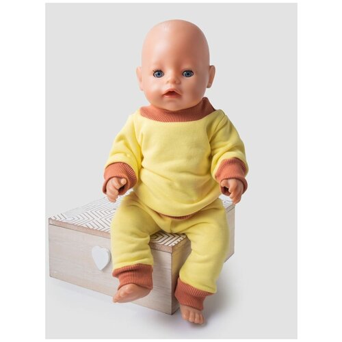 Одежда для куклы Беби Бон (Baby Born) 43см , Rich Line Home Decor, Х-355/Желтый-орех