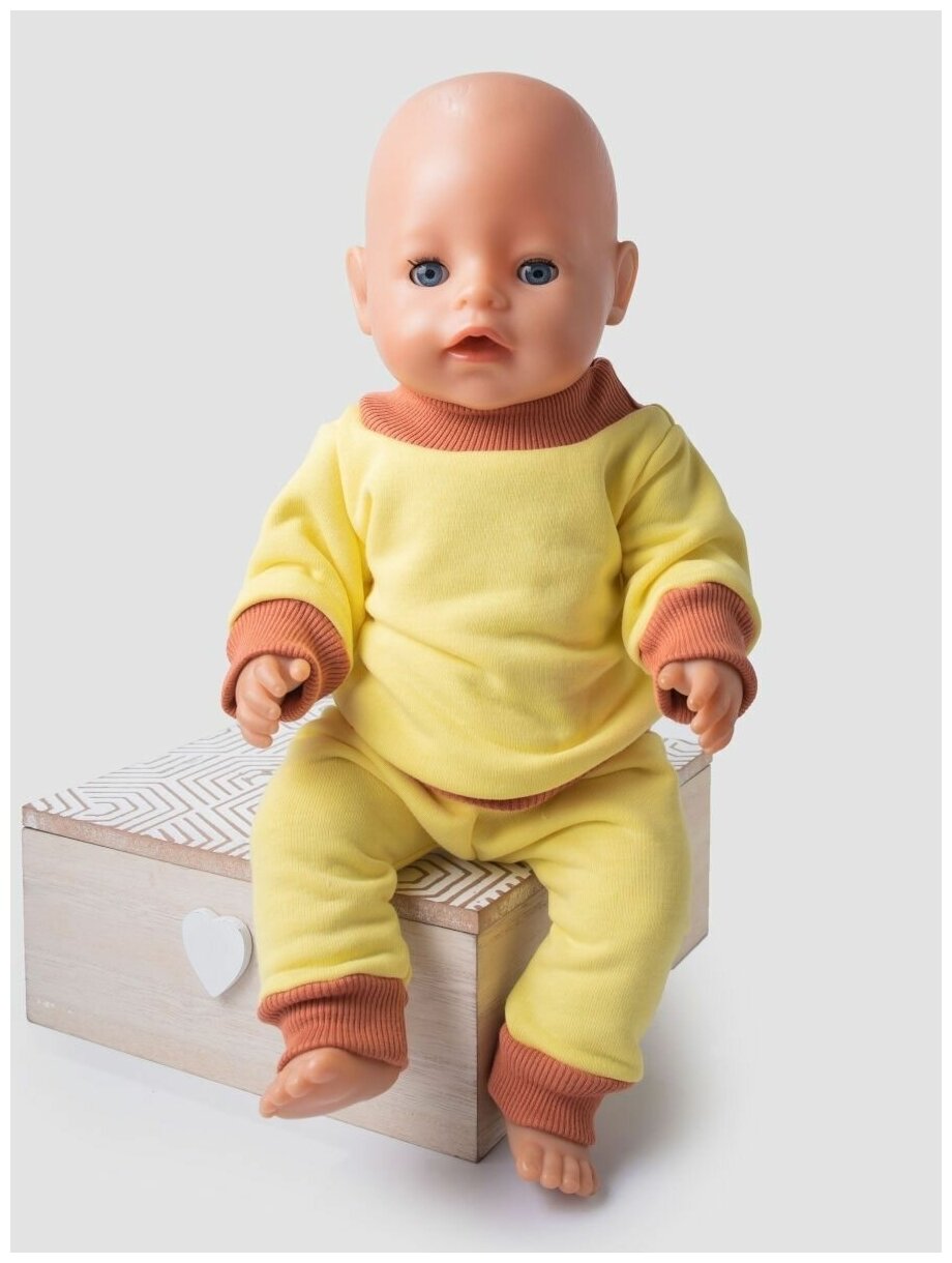 Одежда для куклы Беби Бон (Baby Born) 43см , Rich Line Home Decor, Х-355/Желтый-орех