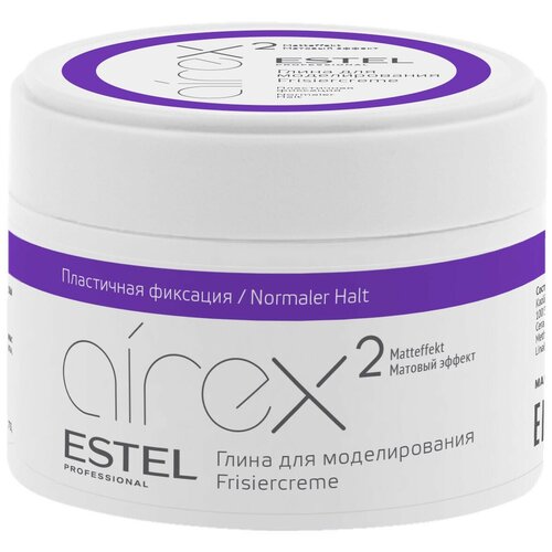 Глина для моделирования волос ESTEL PROFESSIONAL ESTEL Airex с матовым эффектом пластичная фиксация, 65 мл