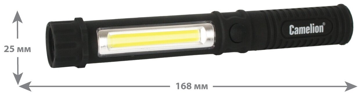 Сamelion (фонарь-ручка, COB LED+1W LED, 3XR03, пластик, магнит, клипса, блистер), CAMELION LED51521 (2 шт.) - фото №5