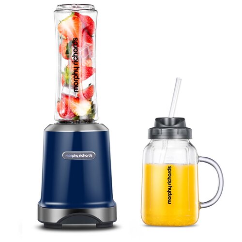 Универсальный блендер с двумя фитнес бутылками Morphy Richards синий 399000₽