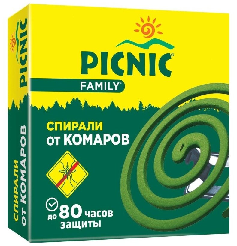 Спирали от комаров Picnic Family, 150 г, 10 шт (46 00104 03347 6 Г)