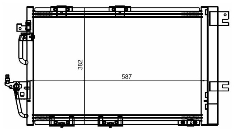 SAT STOP49394C0 1шт Радиатор кондиционера OPEL ASTRA H 05-/ZAFIRA B 05-