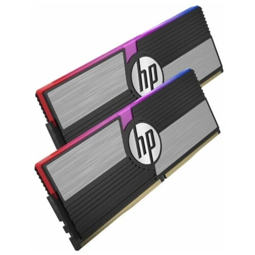 Модуль памяти DDR 4 DIMM 16Gb 8Gbx2 PC25600 3200Mhz 14-14-14-34 HP V10 RGB 48U41AAABB с радиатором 869400₽