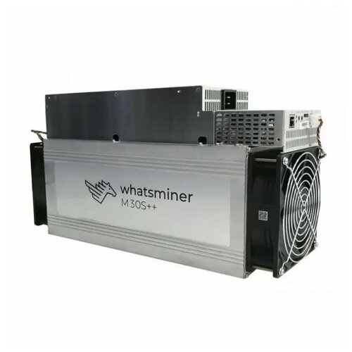 Асик Whatsminer MicroBT M30S++ 108TH/S бытовой, электрический промышленный для майнинга криптовалюты / собранный металлический майнер с 4 мощными вентиляторами для охлаждения