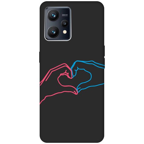 Матовый Soft Touch силиконовый чехол на Realme 9 / Рилми 9 с 3D принтом Fall in Love черный матовый soft touch силиконовый чехол на realme c55 рилми с55 с 3d принтом fall in love черный