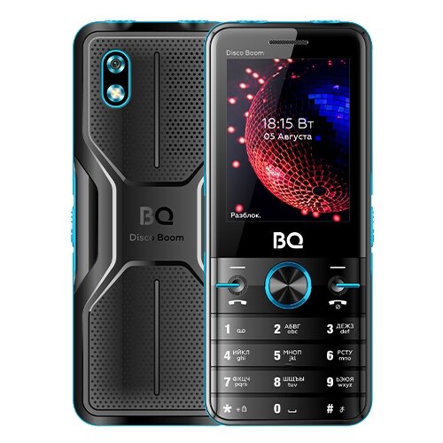 Телефон BQ 2842 Disco Boom, черный/синий