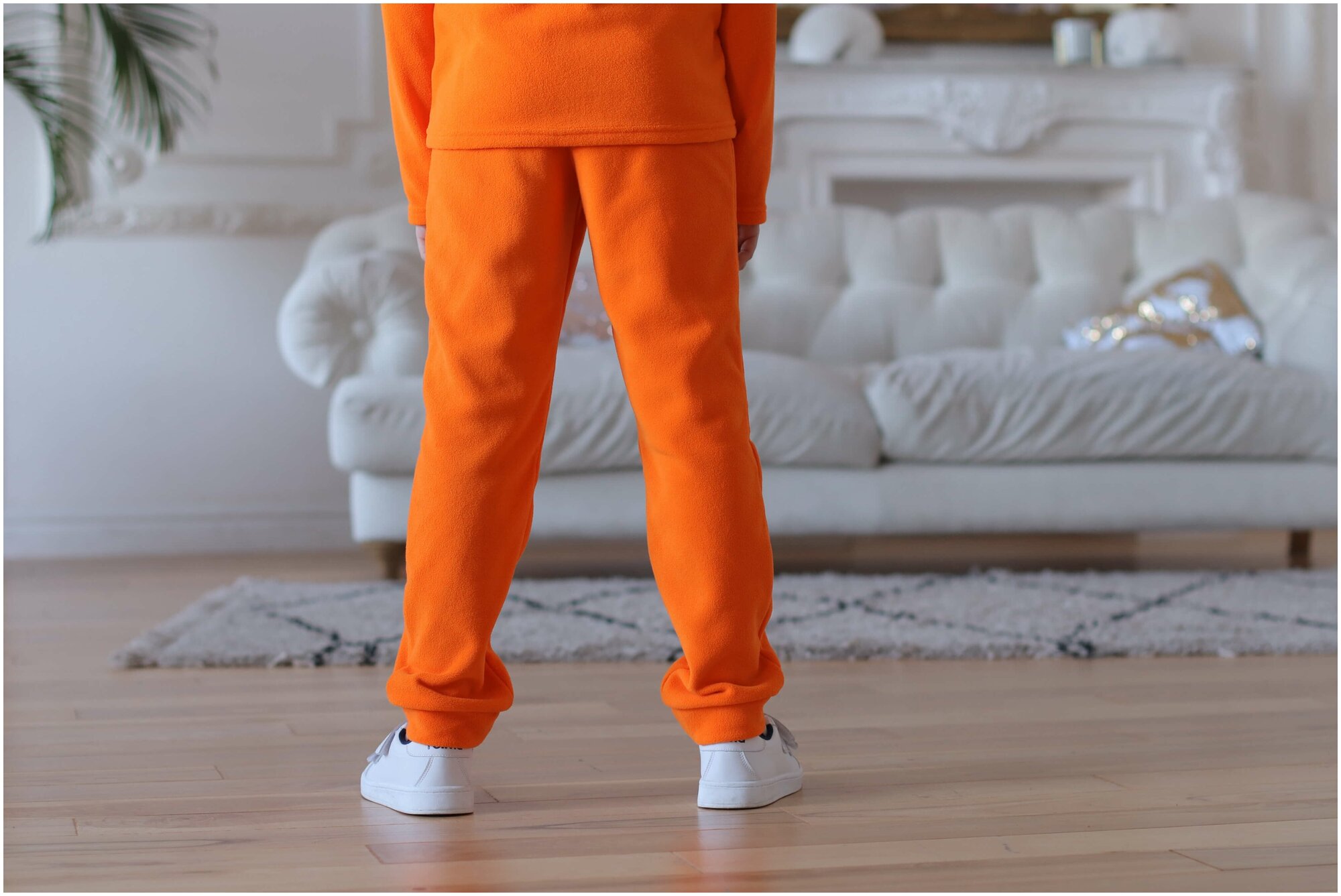Оранжевые штанишки из флиса
