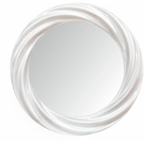 Зеркало Борт 62 х 62 см, в раме, цвет белый, Лесма Стиль, в ванную, прихожую, гостиную