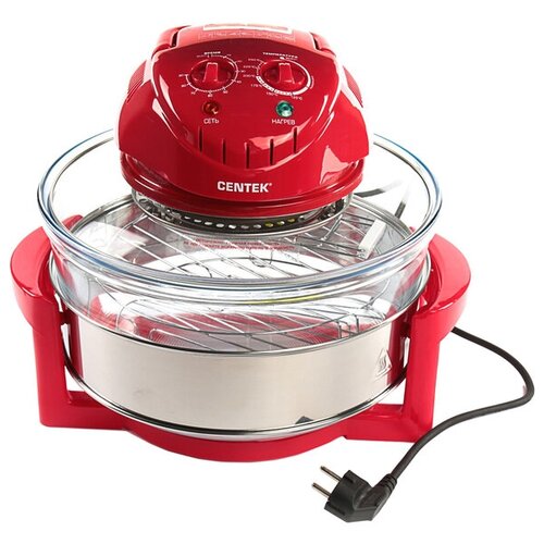 Аэрогриль Centek CT-1456 1400 Вт 17 л с кольцом таймер красный 960700₽