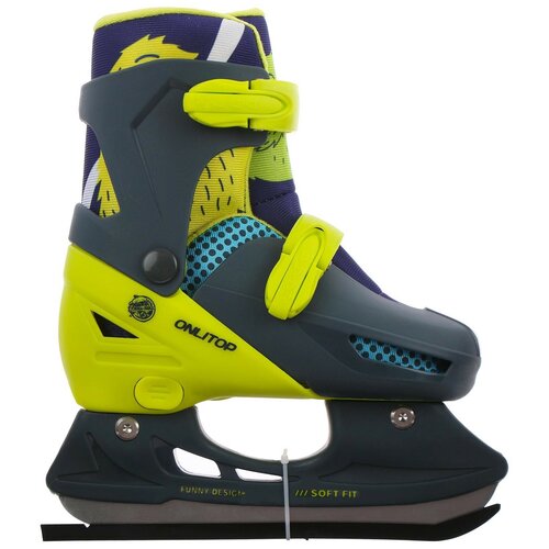 фото Коньки ледовые раздвижные «монстрики», детские 223q, размер 34-37 onlitop