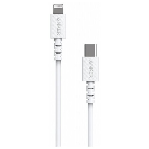 кабель anker powerline select usb c to lightning 0 9м black Кабель Anker PowerLine Select+ USB-C/Lightning MFI 1.8m A8618 (White)