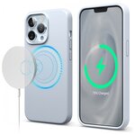 Чехол Elago MagSafe Soft silicone case для iPhone 13 Pro Max, цвет Голубой (ES13MSSC67-LBL) - изображение