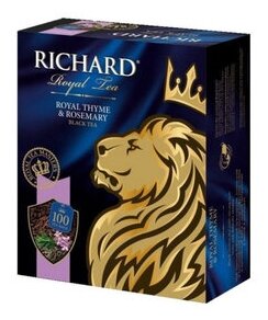 Чай Richard "Royal Thyme & Rosemary" чёрный ароматизированный 100 сашет - фотография № 12