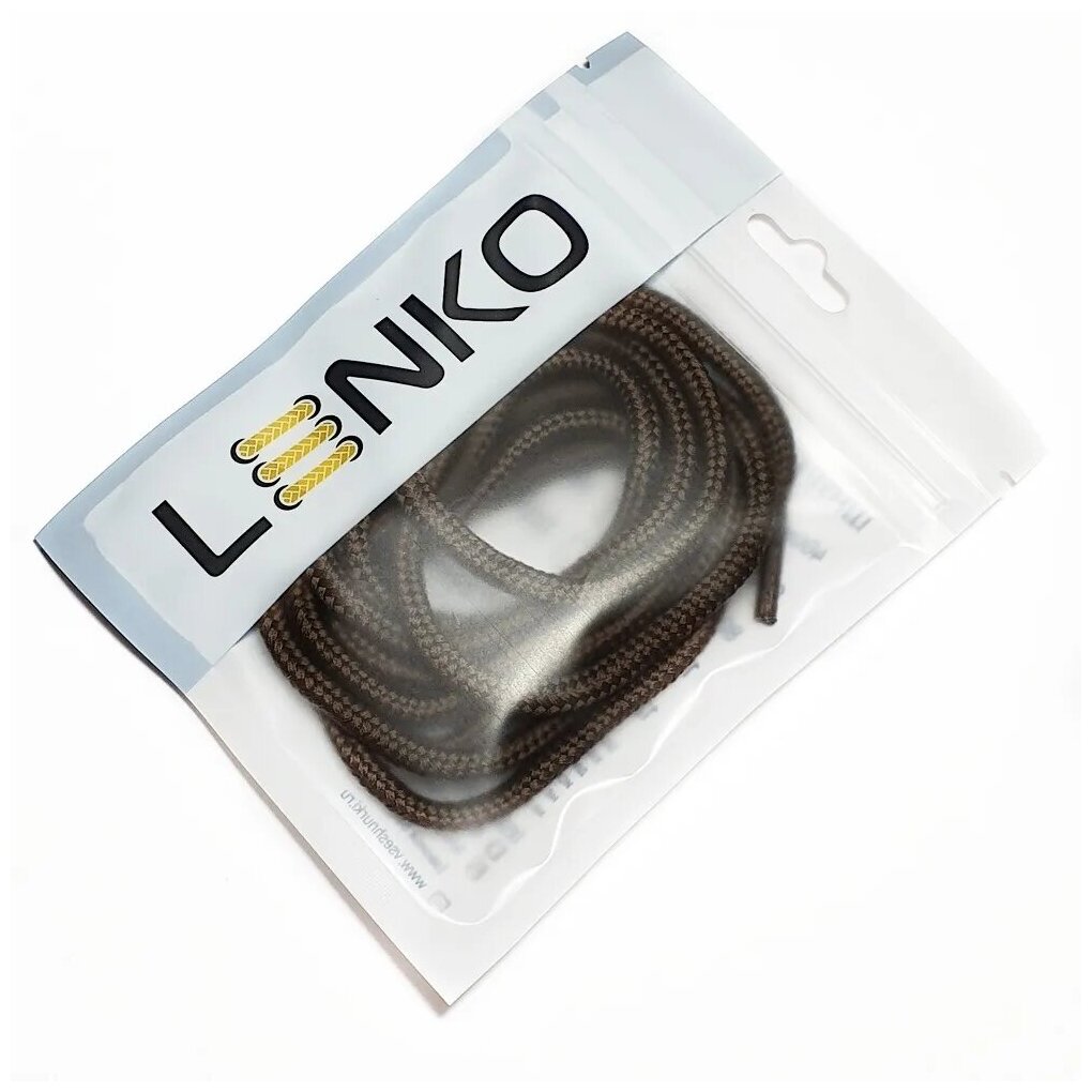 Шнурки LENKO коричневые круглые 120 см - фотография № 4