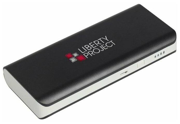 Внешний аккумулятор "LP" 10000 мАч Li-ion 2 USB выхода 1А + 2,1А (черный/коробка)