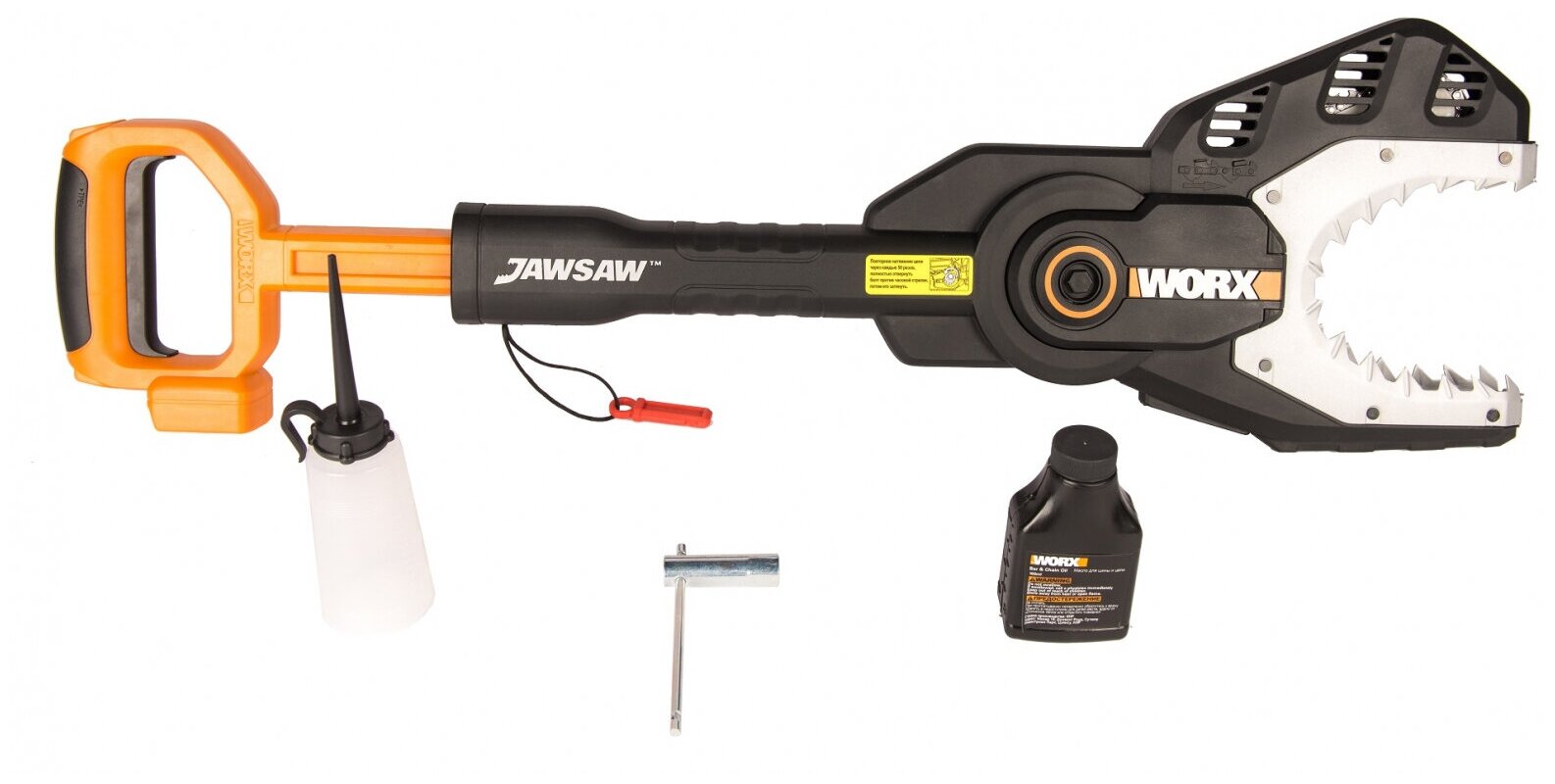 Пила цепная аккумуляторная WORX JawSaw, 20В, без АКБ и ЗУ, мини пила цепная