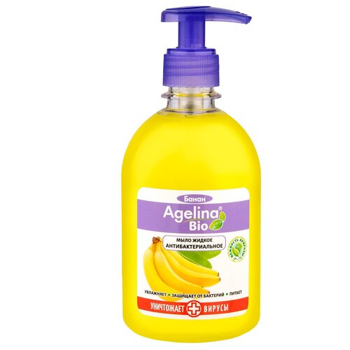 Купить Жидкое мыло антибактериальное Agelina Bio Банан, 500 г