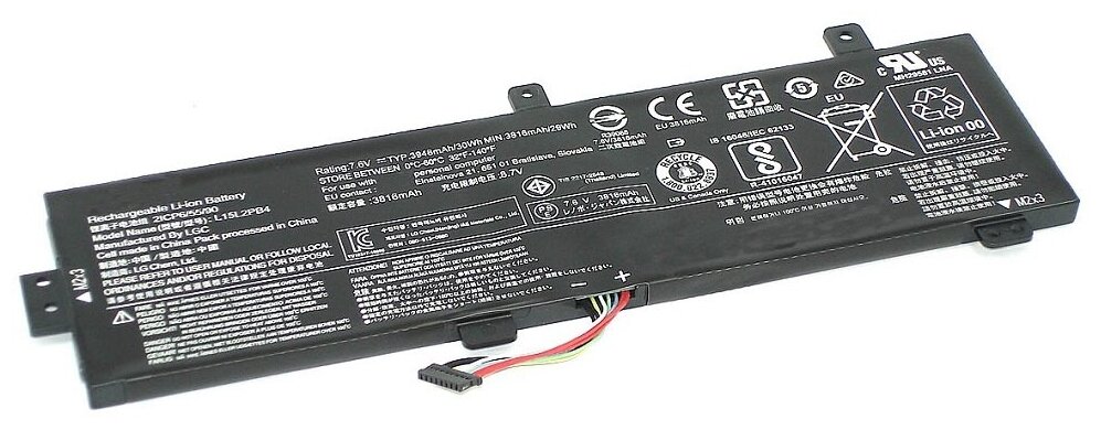 Аккумуляторная батарея для ноутбука Lenovo 310-15A (L15L2PB4) 7.6V 30Wh 4030mAh