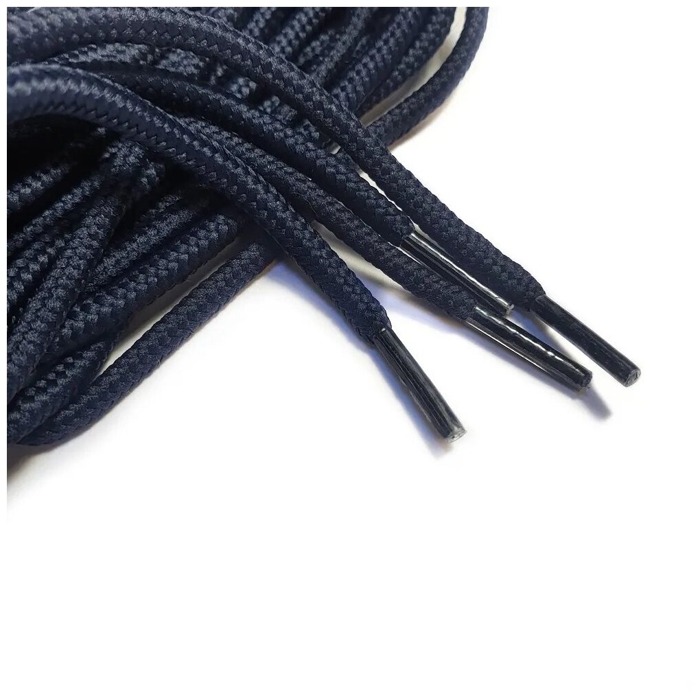 Шнурки LENKO темно-синие круглые 160 см - фотография № 2