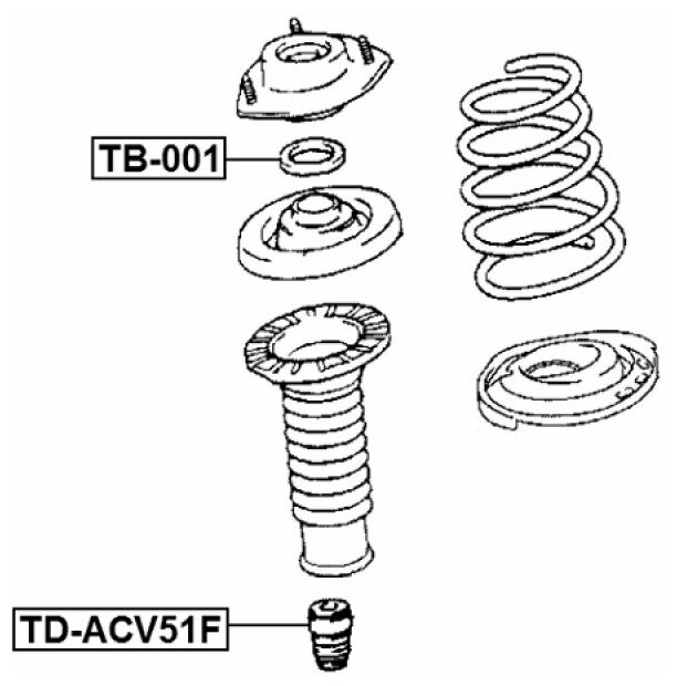 Отбойник амортизатора FEBEST TDACV51F