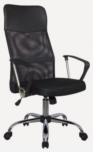 Изображение товара Кресло офисное Riva Chair RCH 8074 Чёрная ткань/Чёрная сетка