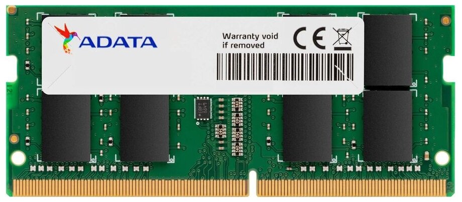 Оперативная память ADATA DDR4 2666 МГц SODIMM CL19 AD4S266616G19-RGN