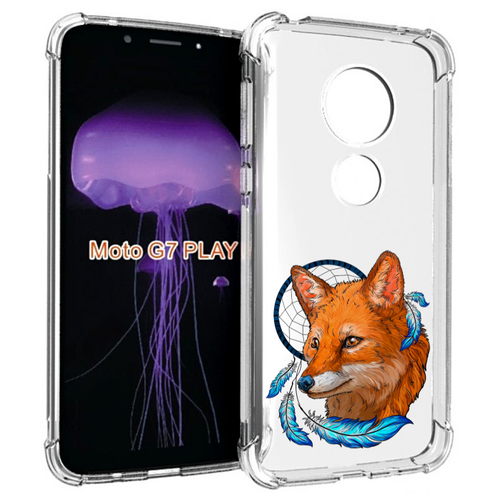 Чехол MyPads лиса и ловец снов для Motorola Moto G7 Play задняя-панель-накладка-бампер