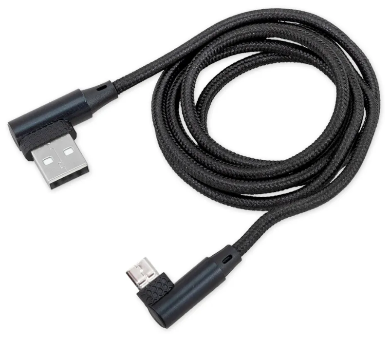 Дата-кабель зарядный USB/Micro USB черный (угловой) 1м. ARNEZI A0605027