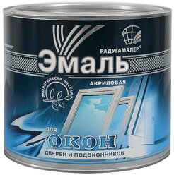 Эмаль акрил. д/окон, дверей, подоконников белая радуга 1,9кг