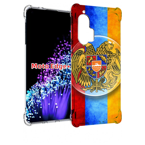 Чехол MyPads герб флаг армении для Motorola Edge+ Plus задняя-панель-накладка-бампер