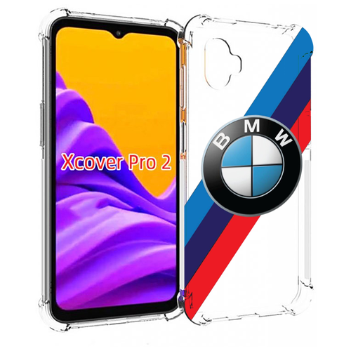 Чехол MyPads Лого-BMW мужской для Samsung Galaxy Xcover Pro 2 задняя-панель-накладка-бампер