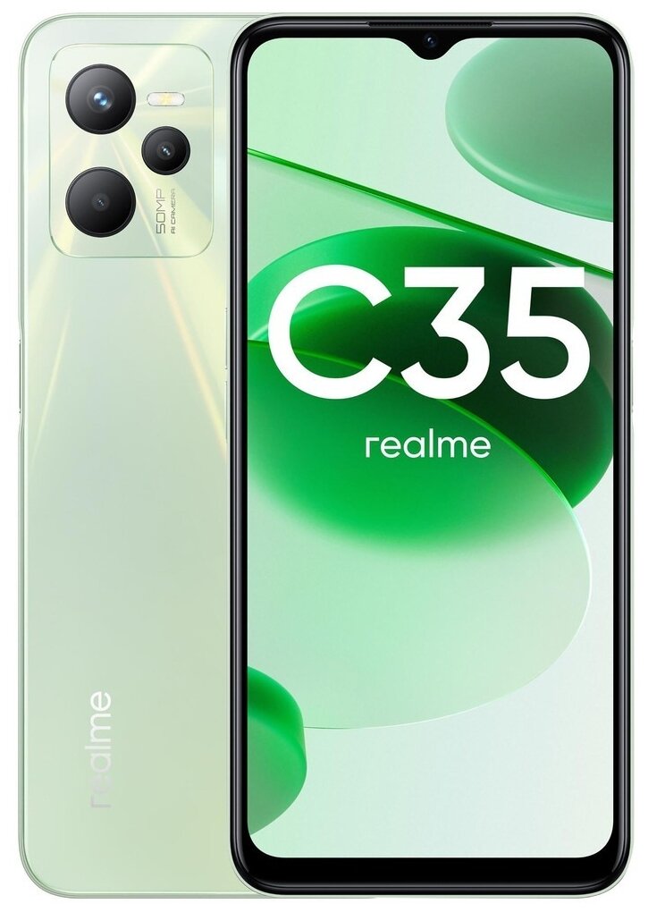 Смартфон REALME RMX3511 C35 4+64 цвет: зелёный (GREEN)