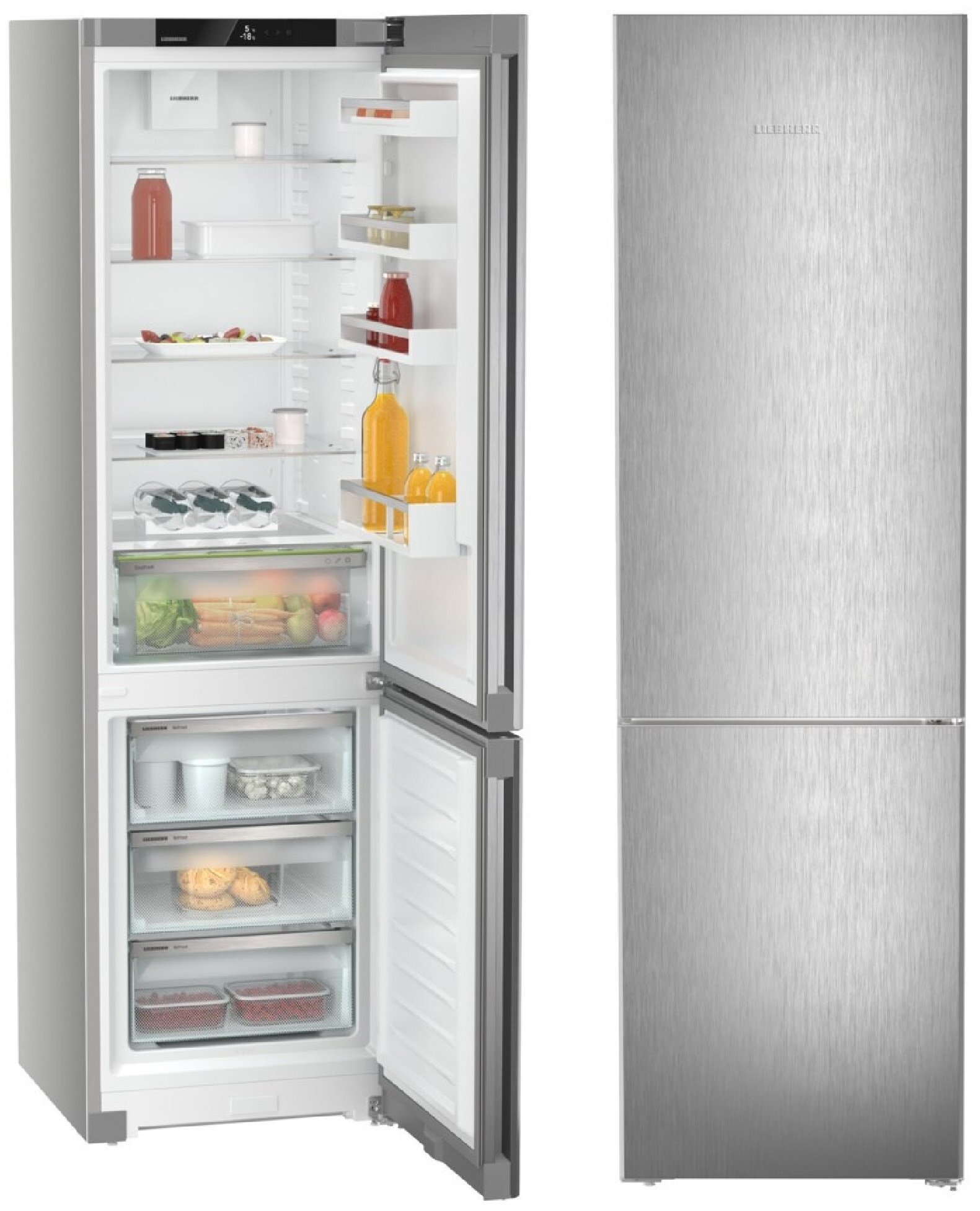 Двухкамерный холодильник Liebherr CNsfd 5703-20 001 серебристый - фотография № 1