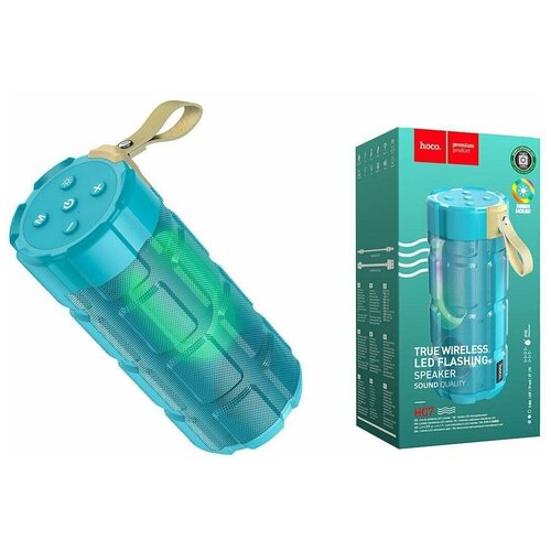 Портативная колонка HOCO HC7 синий павлин LED подсветка 152900₽