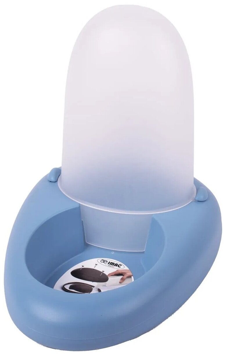 Кормушка Imac Ciottoli Dispenser 1.5 л голубой 1.5 л 1 18 см 26 см 26 см - фотография № 7