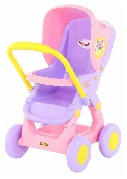 Прогулочная коляска Полесье Три кота №1 71453 розовый/фиолетовый