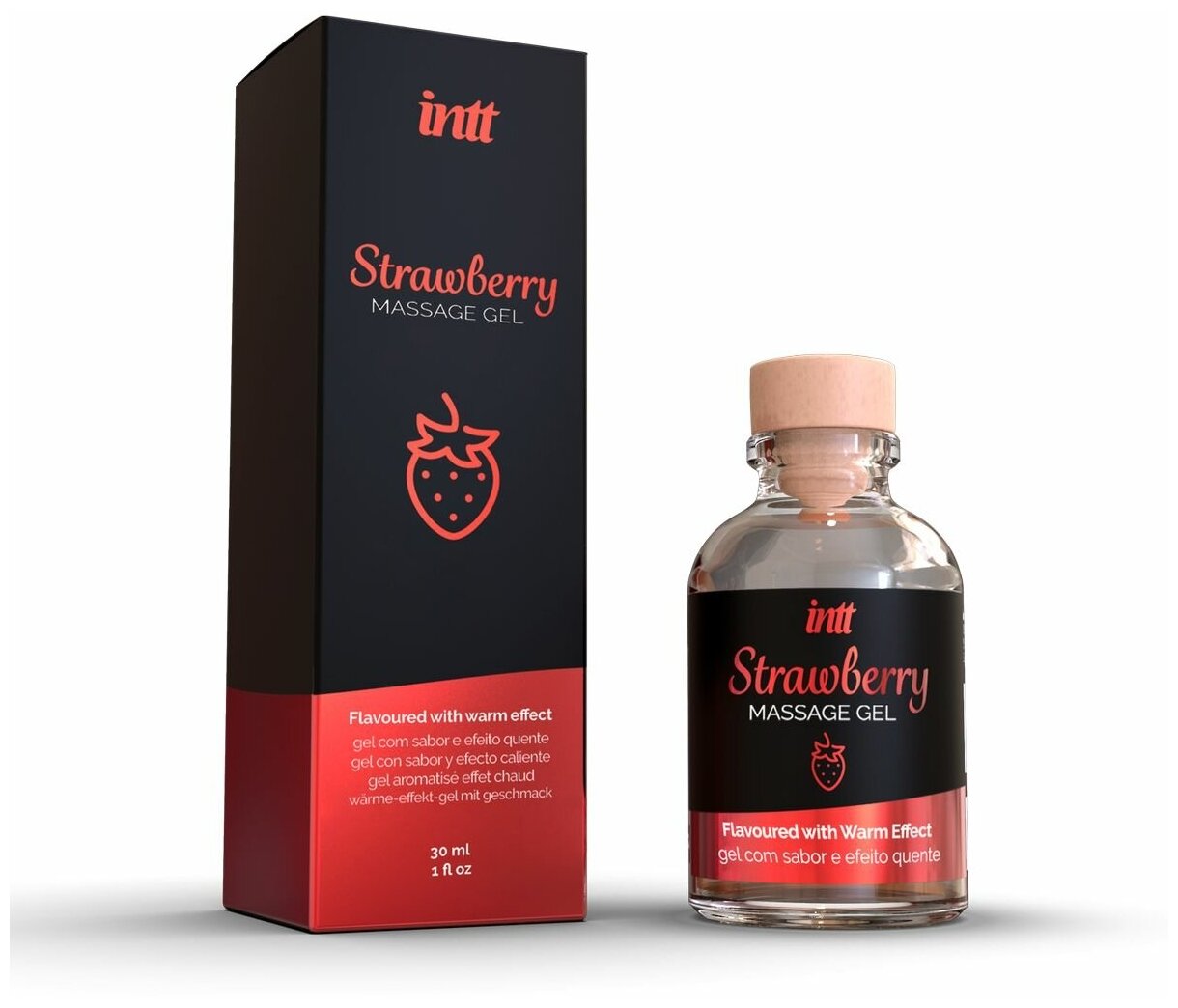 Массажный крем Intt Strawberry, 30 мл