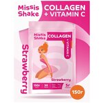 Missis Shake Коллаген + Витамин Ц со вкусом Клубника 150г - изображение