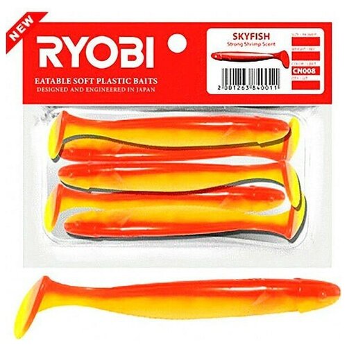 Риппер Ryobi SKYFISH 71mm, цвет CN008 jungle cock, 5шт