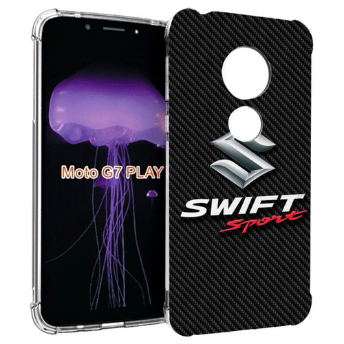 Чехол MyPads suzuki сузуки 1 мужской для Motorola Moto G7 Play задняя-панель-накладка-бампер