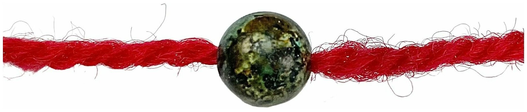 Браслет-нить Grow Up Браслет талисман красная нить с натуральным камнем Яшма моховая (Кровь дракона), 8 мм, яшма