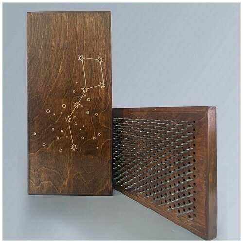 фото Доска садху с динамическими гвоздями, шаг 10мм, цвет венге модель звезды большая медведица - 1263 сила души и тела