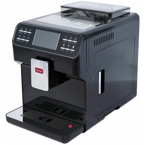 Кофемашина автоматическая Pioneer со встроенной кофемолкой и LCD-дисплеем, регулировка температуры и степени помола, итальянская помпа ARS, 1500 Вт