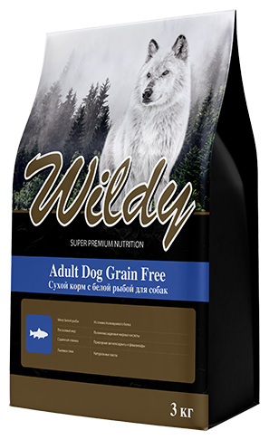 Wildy сухой корм для собак с белой рыбой (wildy adult dog grain free)