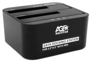 Док-станция SSD-HDD AgeStar 3UBT6-6G BLACK два отделения SATA чёрный - usb 3.0