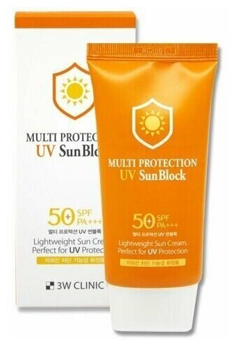 Солнцезащитный крем 3W Clinic Multi Protection UV Sun Block SPF50+ PA+++ 70ml