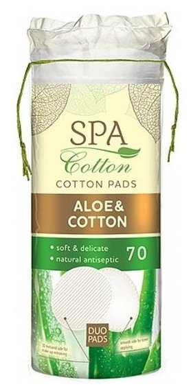 Ватные диски Spa Cotton Aloe, 70 шт