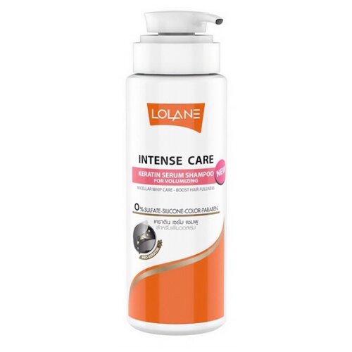 LOLANE шампунь Intense Care Keratin Serum для объема волос, 400 мл